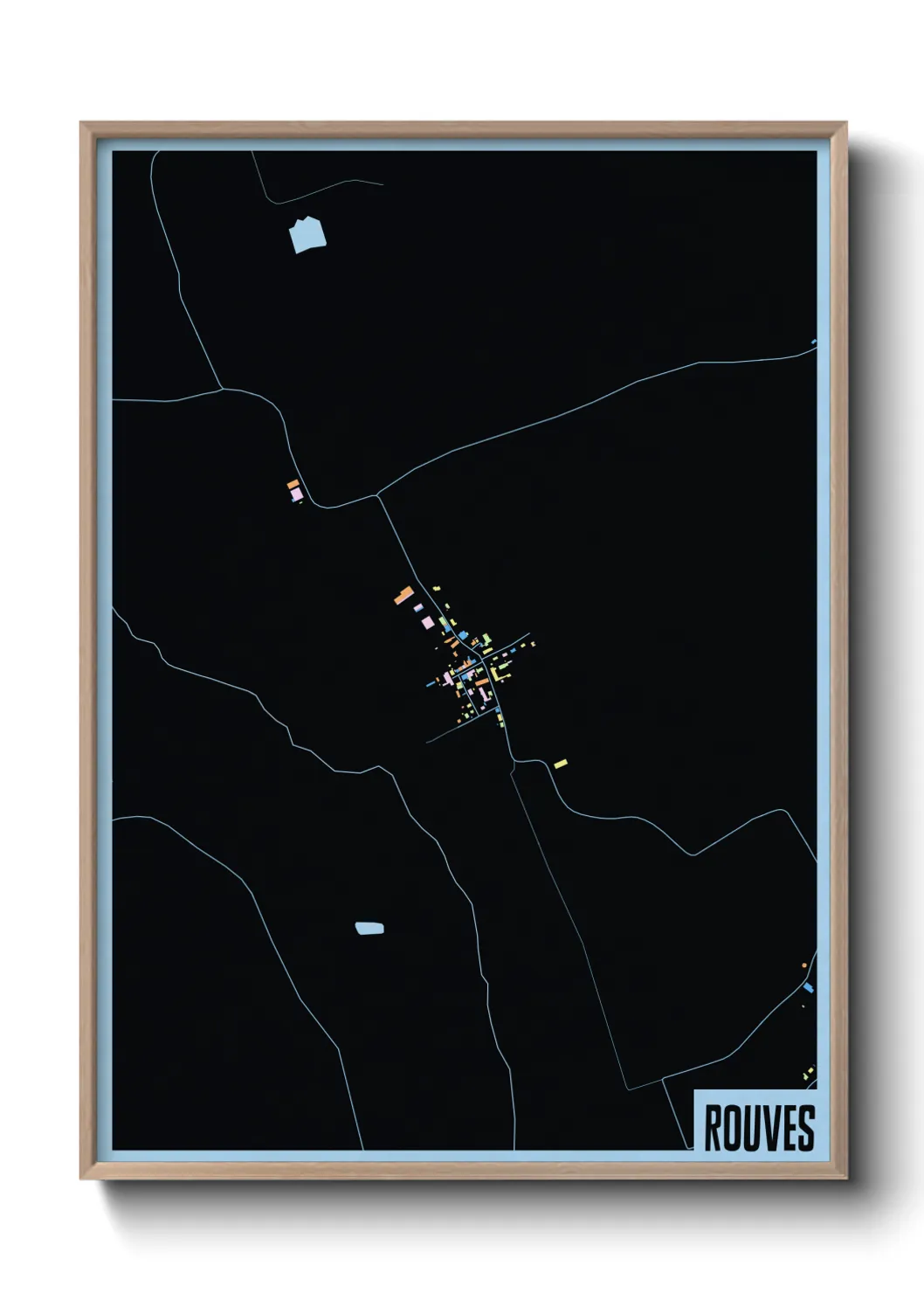 Une affiche de carte sur Rouves