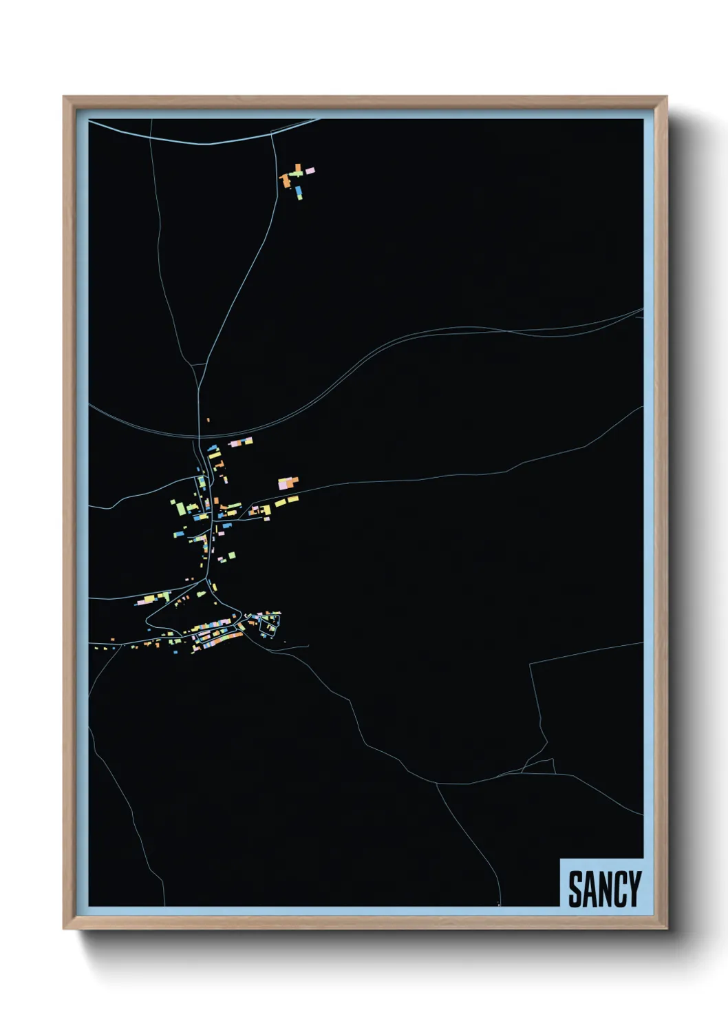 Une affiche de carte sur Sancy
