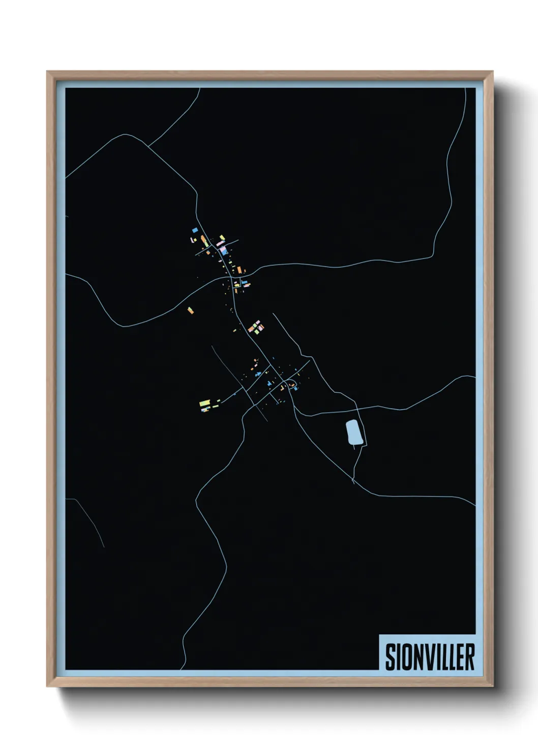 Une affiche de carte sur Sionviller