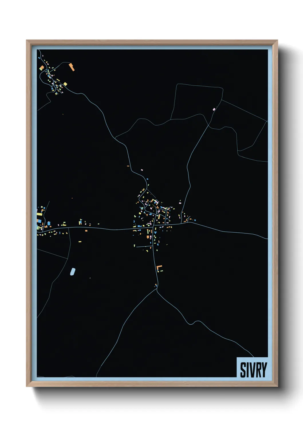 Une affiche de carte sur Sivry