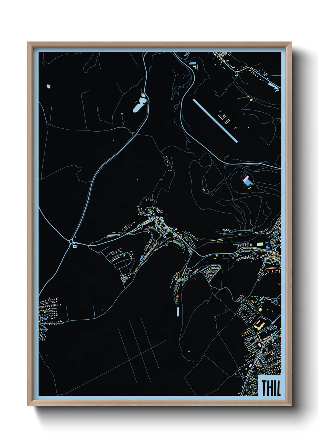 Une affiche de carte sur Thil