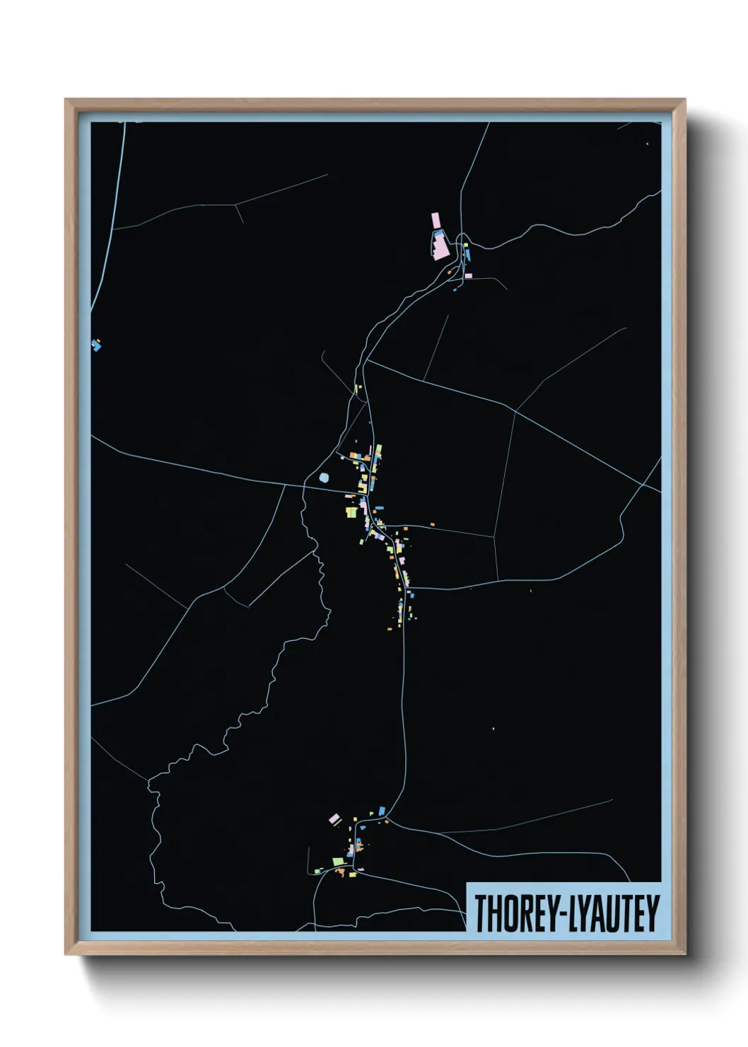 Une affiche de carte sur Thorey-Lyautey