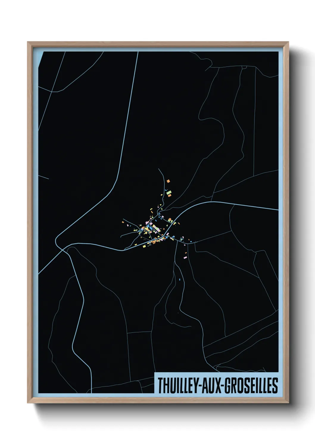 Une affiche de carte sur Thuilley-aux-Groseilles