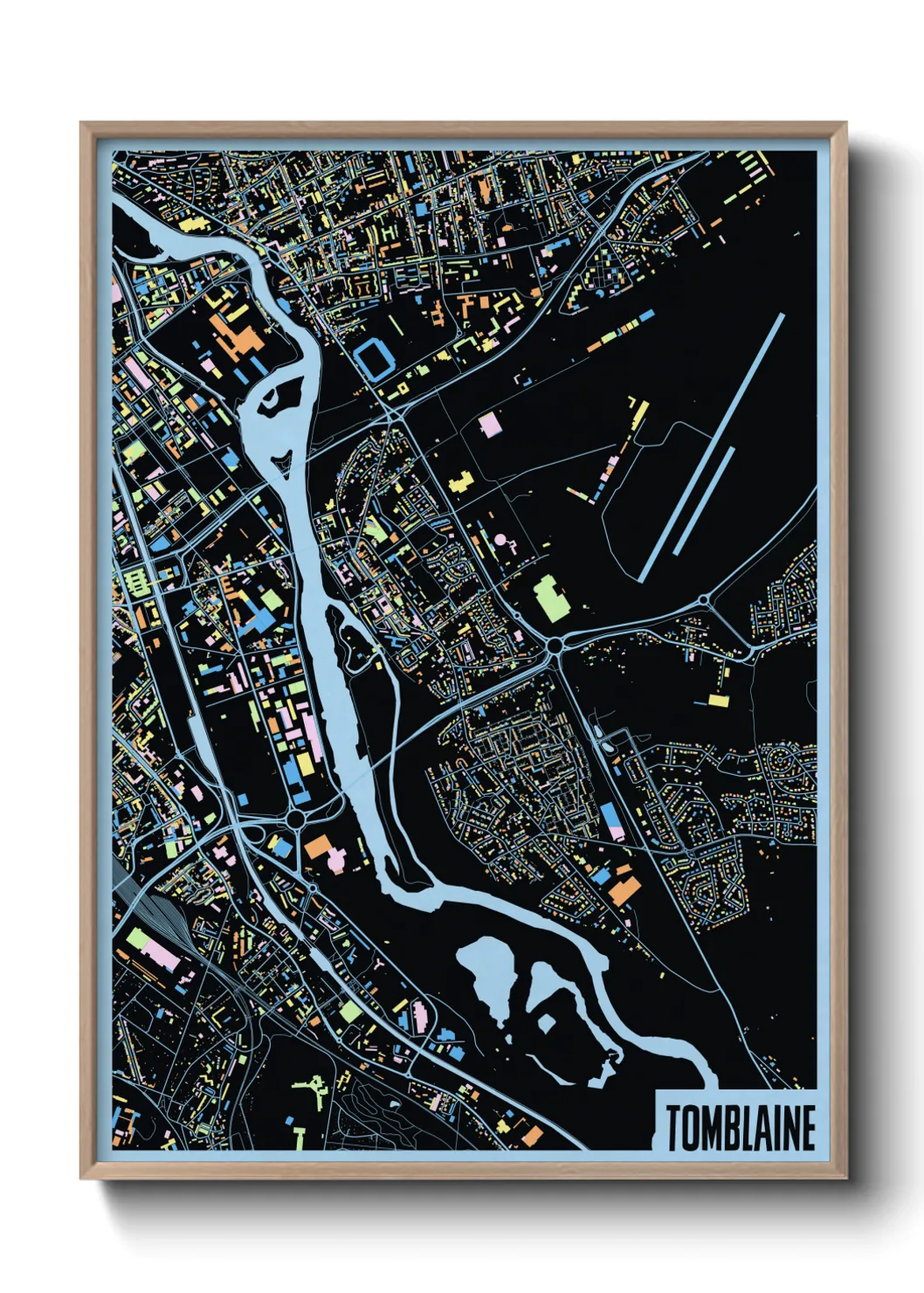 Une affiche de carte sur Tomblaine