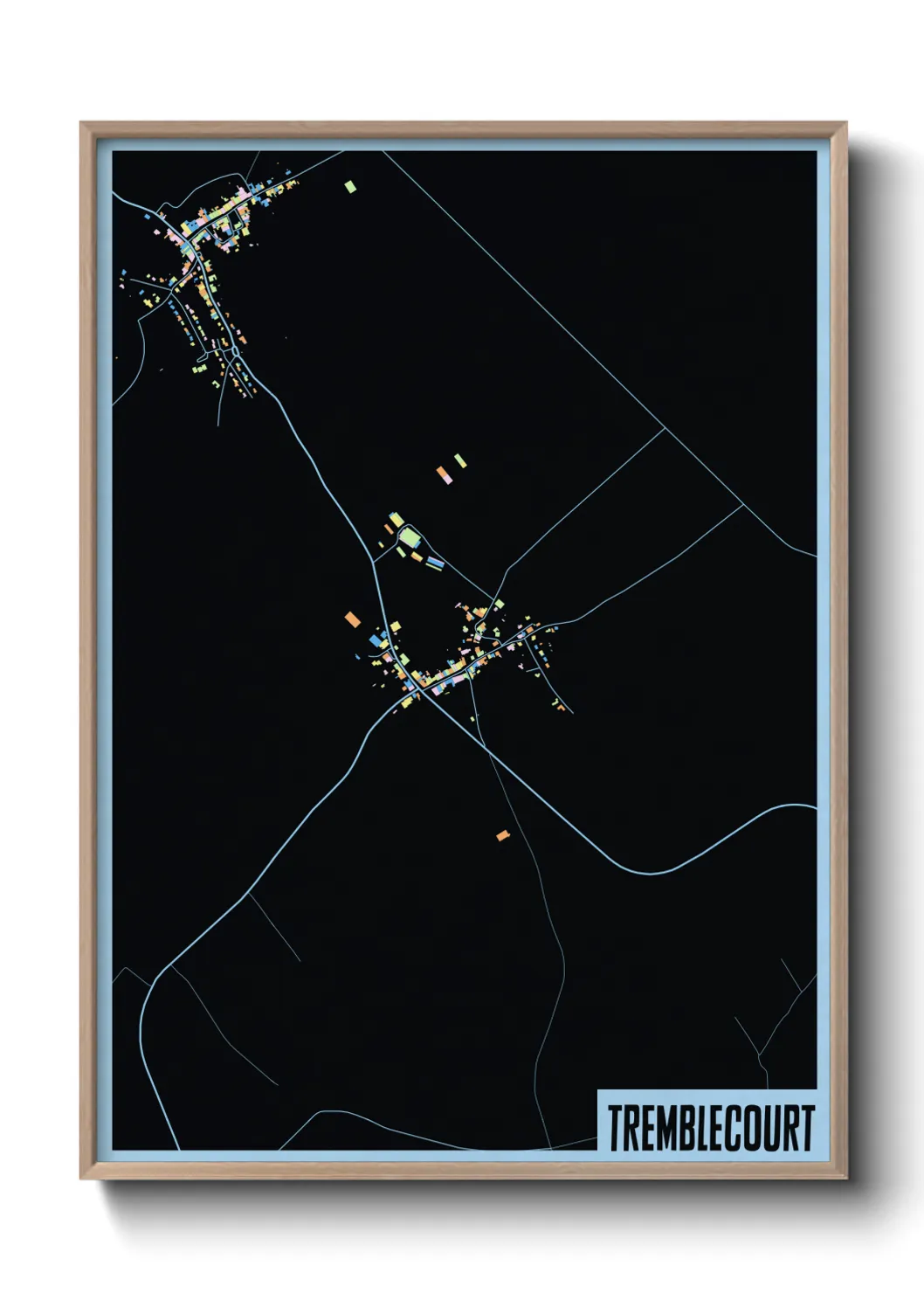 Une affiche de carte sur Tremblecourt