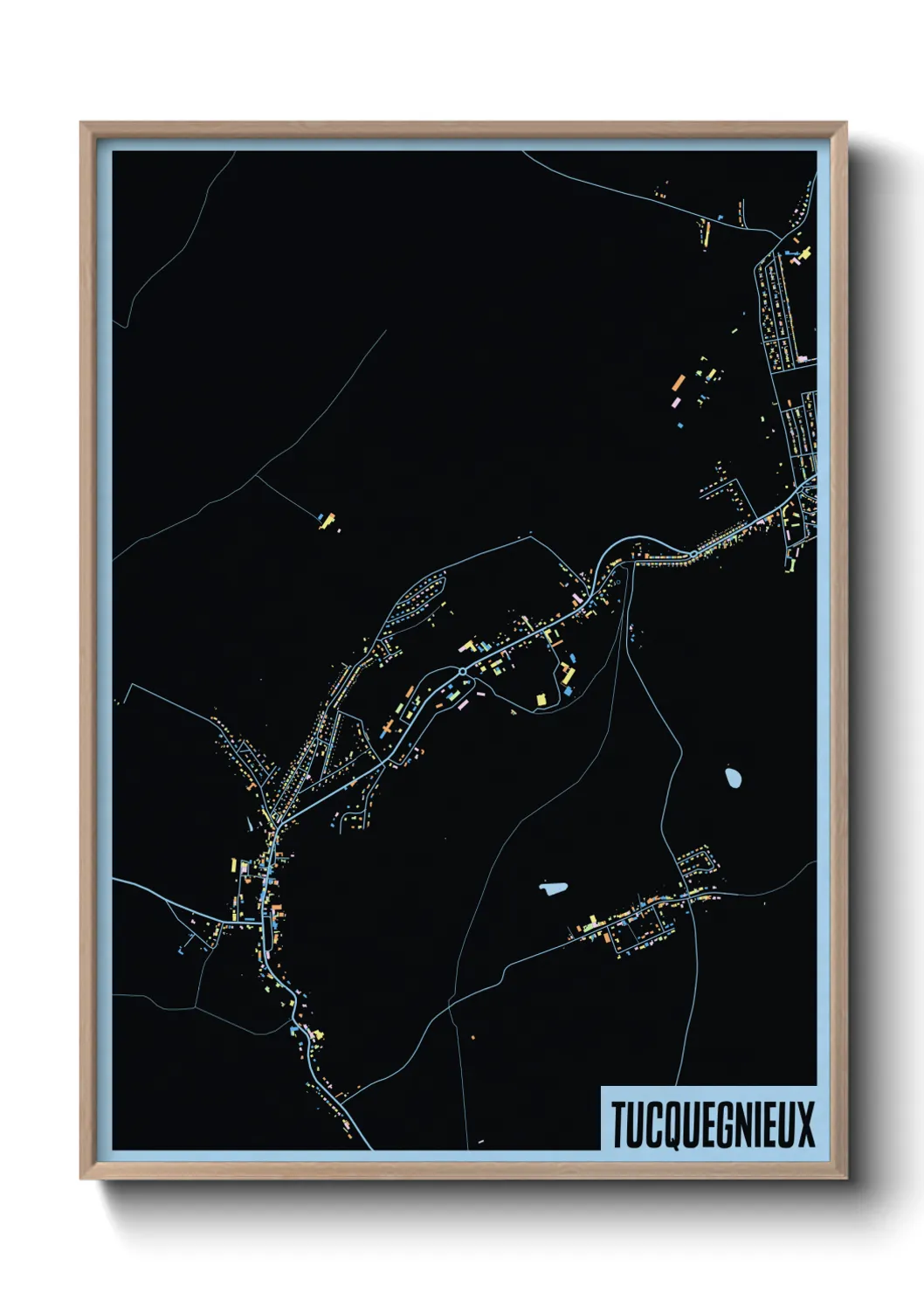 Une affiche de carte sur Tucquegnieux