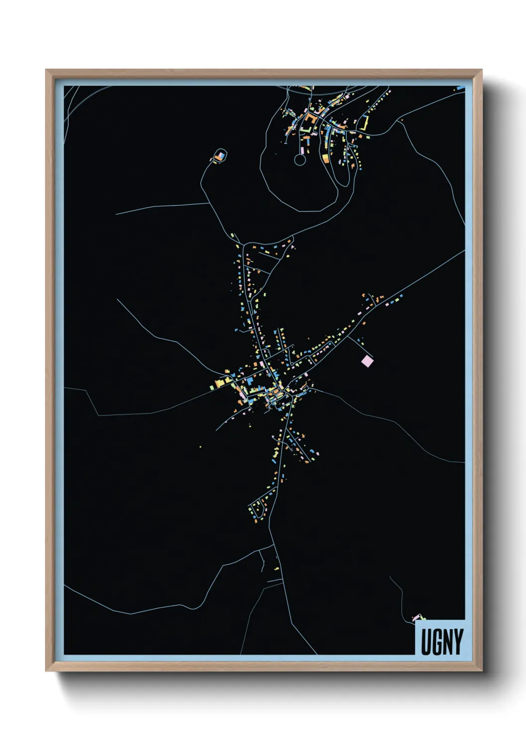 Une affiche de carte sur Ugny