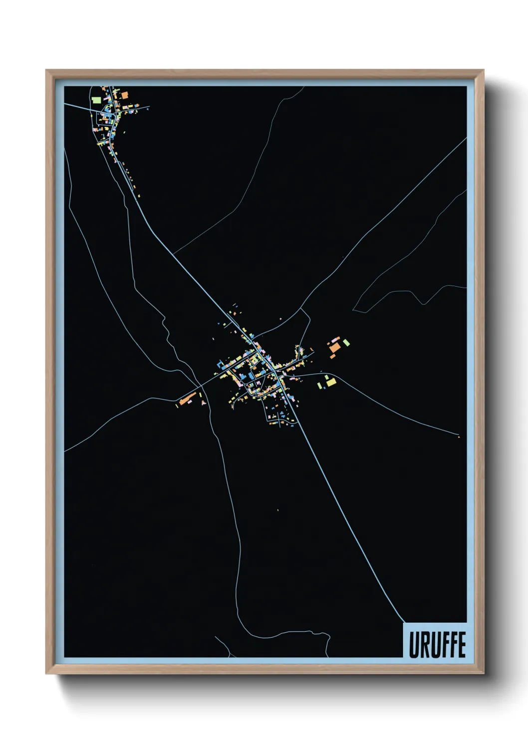 Une affiche de carte sur Uruffe