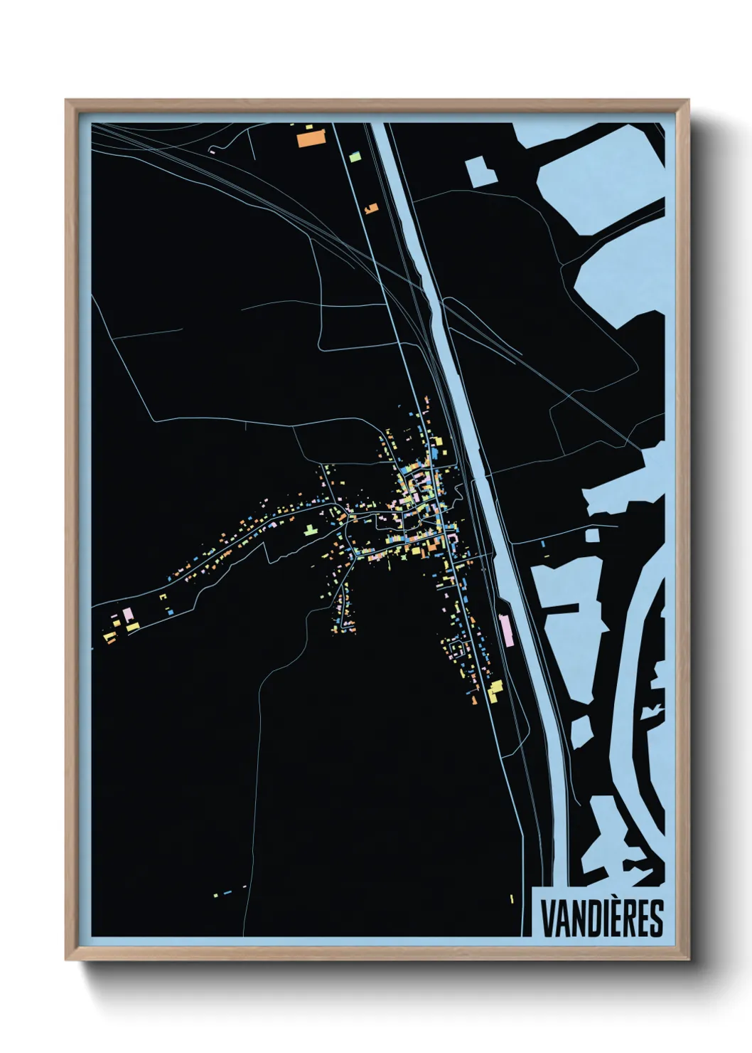 Une affiche de carte sur Vandières