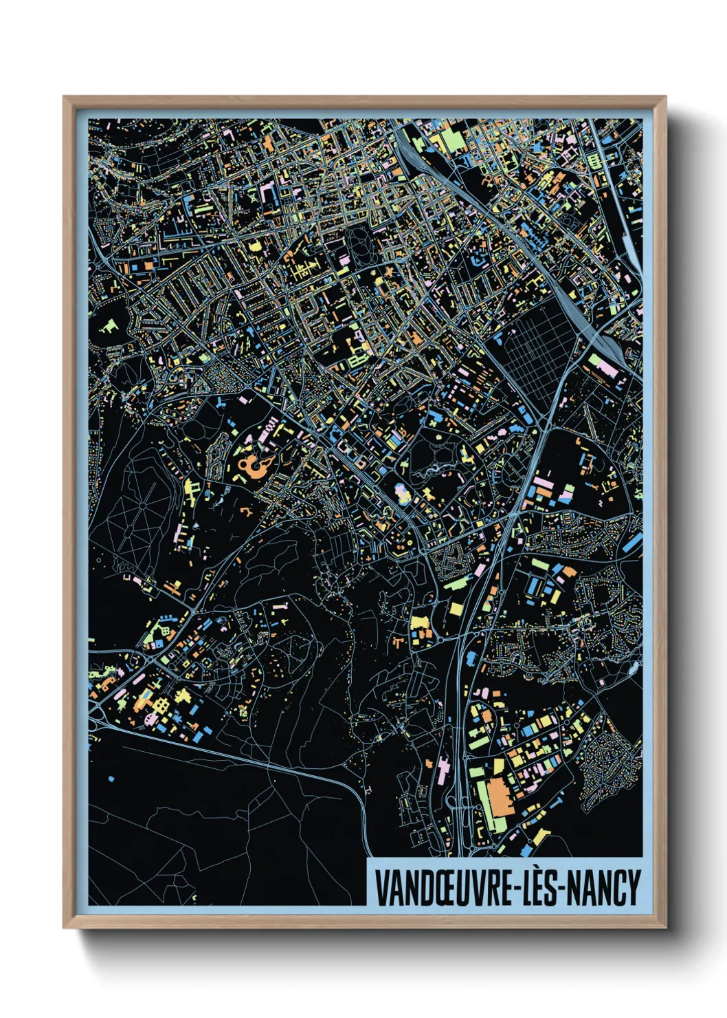 Un poster carteVandœuvre-lès-Nancy