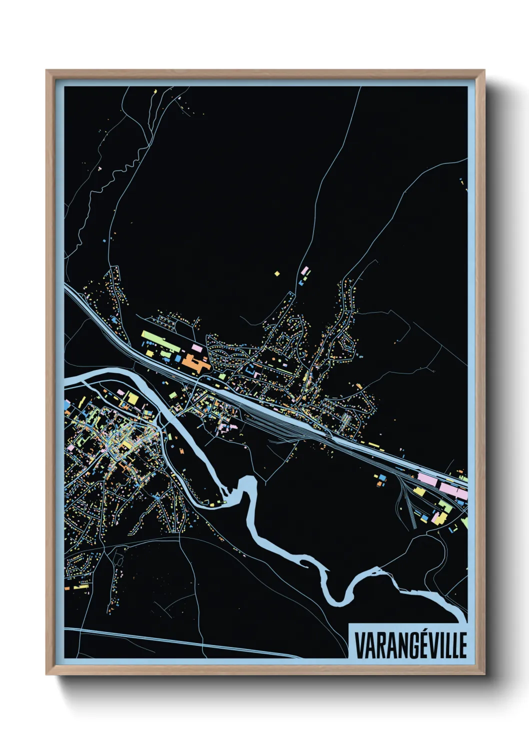 Une affiche de carte sur Varangéville