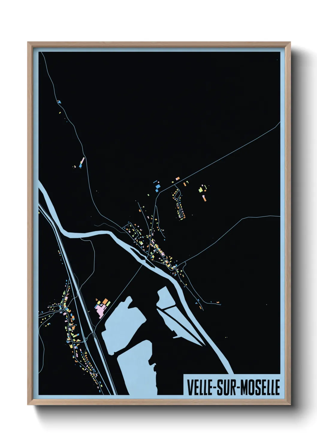 Une affiche de carte sur Velle-sur-Moselle