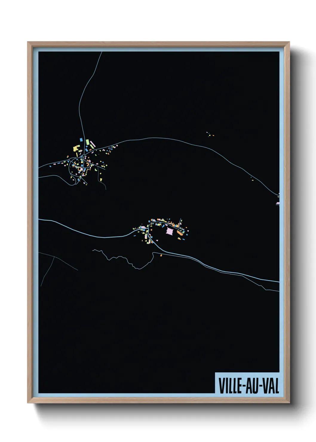 Une affiche de carte sur Ville-au-Val