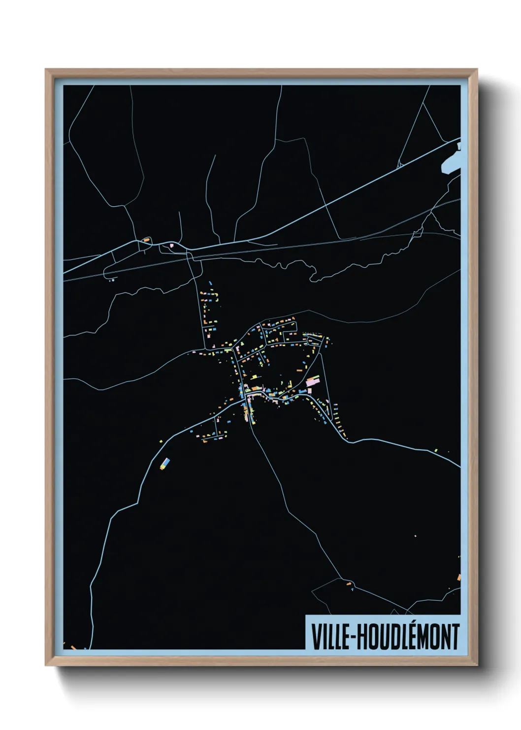 Une affiche de carte sur Ville-Houdlémont