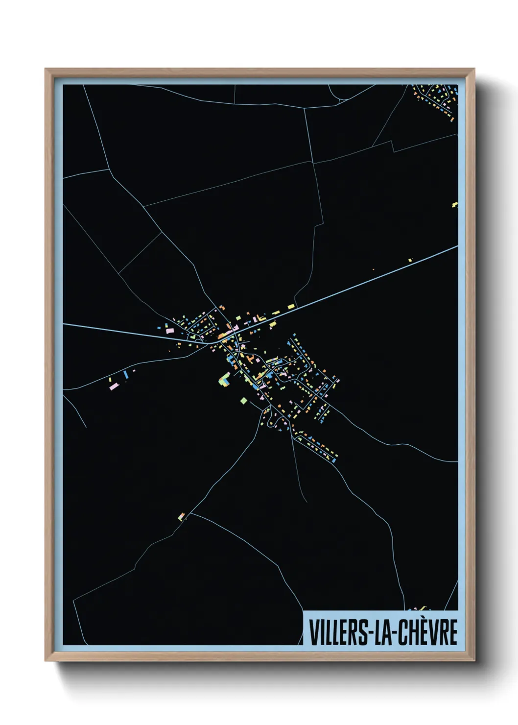 Une affiche de carte sur Villers-la-Chèvre