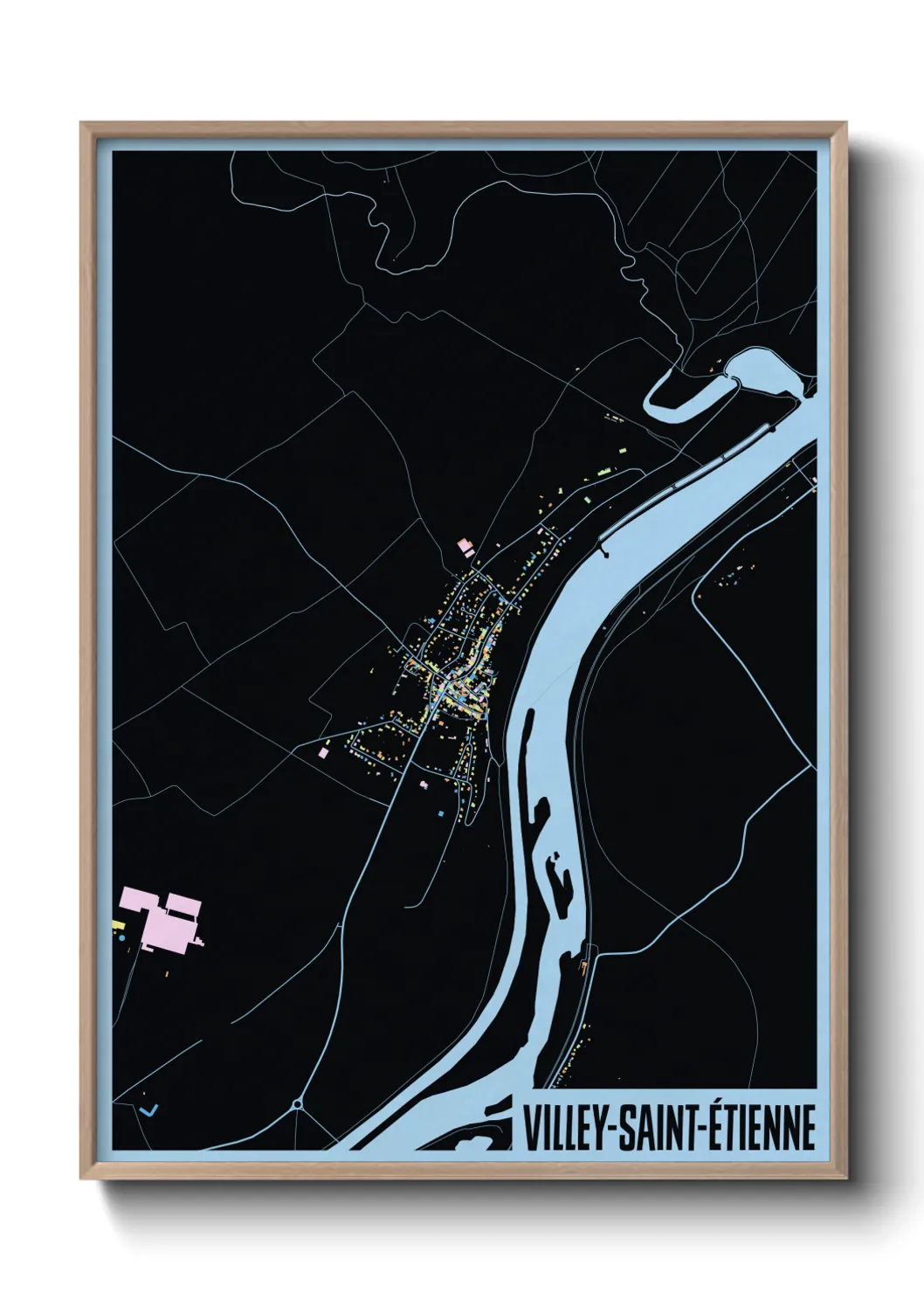 Une affiche de carte sur Villey-Saint-Étienne