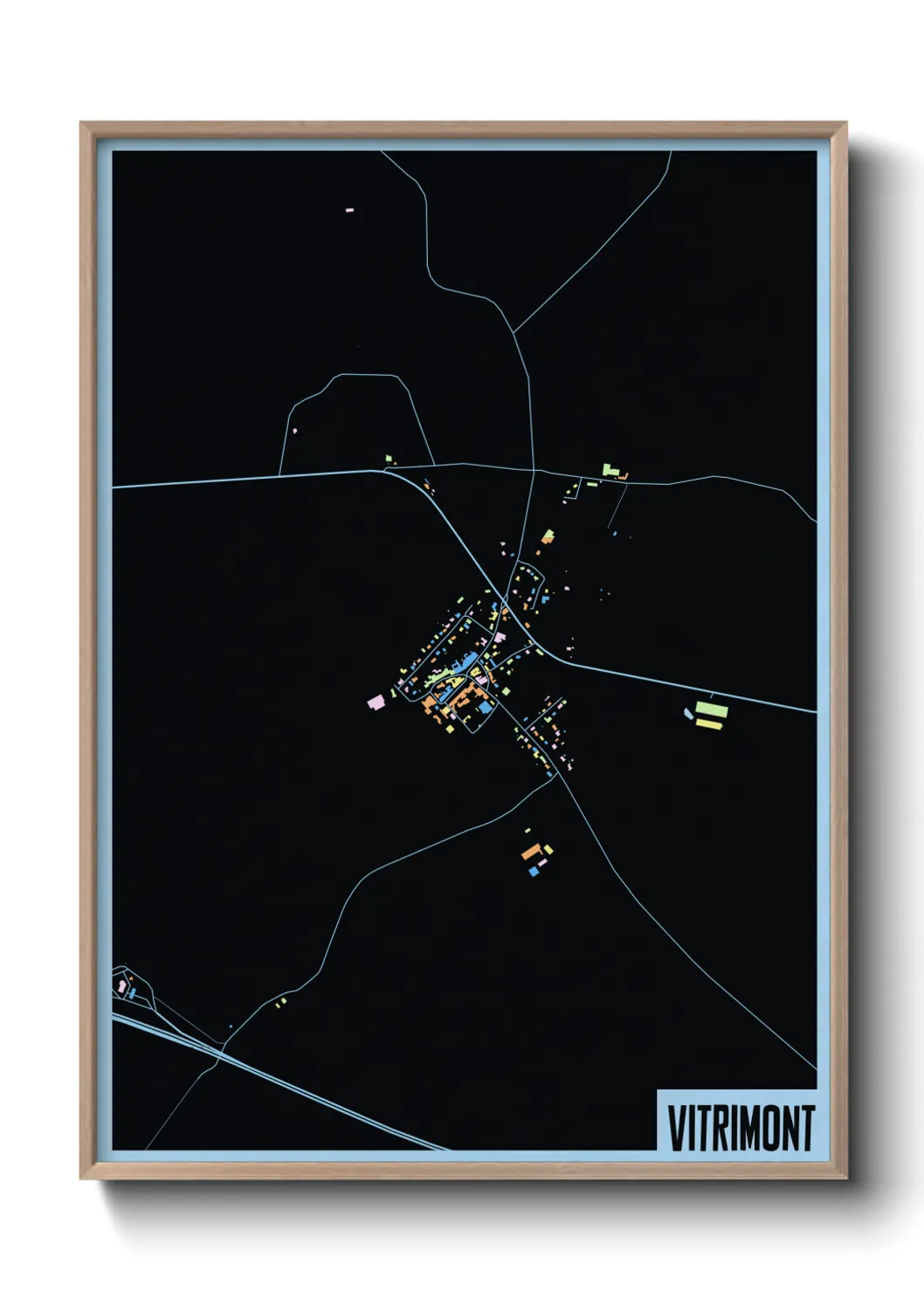 Une affiche de carte sur Vitrimont