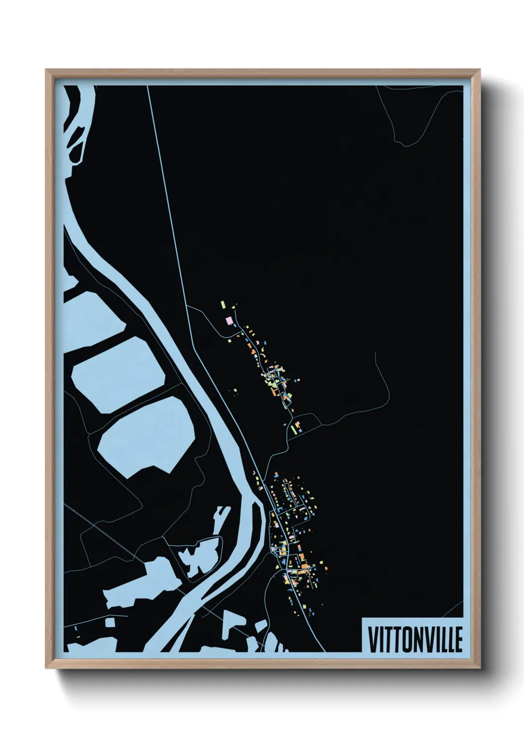 Une affiche de carte sur Vittonville