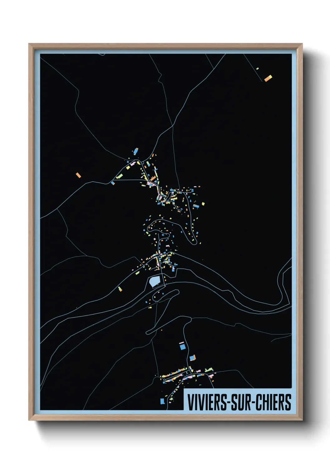 Un poster carteViviers-sur-Chiers