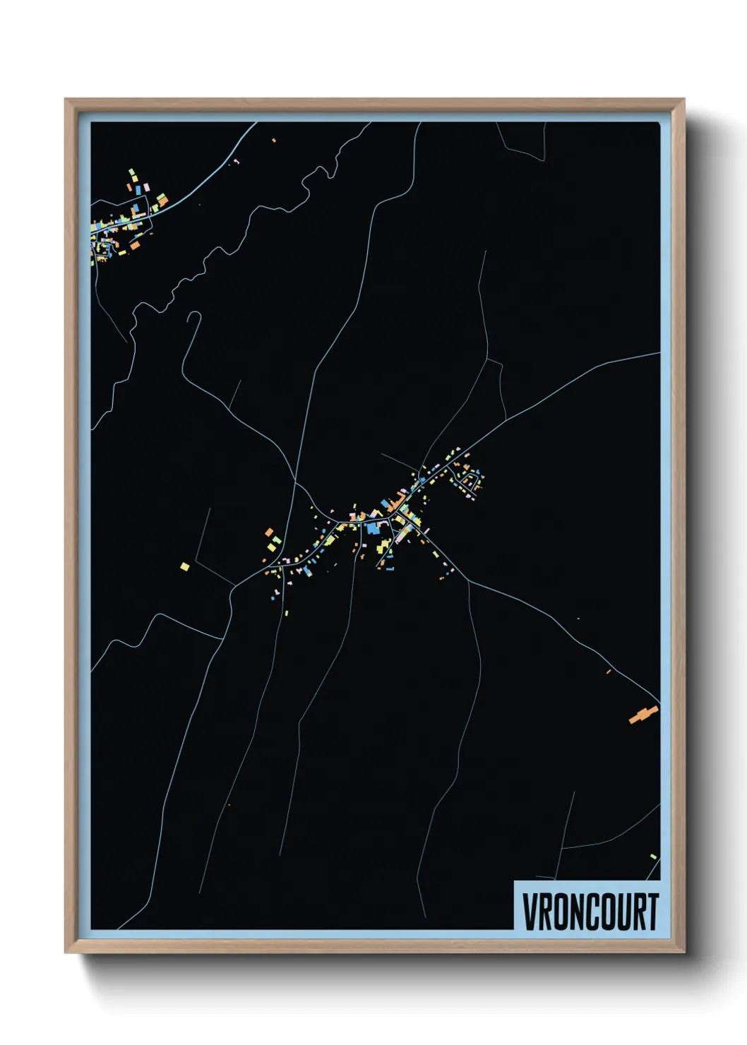 Une affiche de carte sur Vroncourt