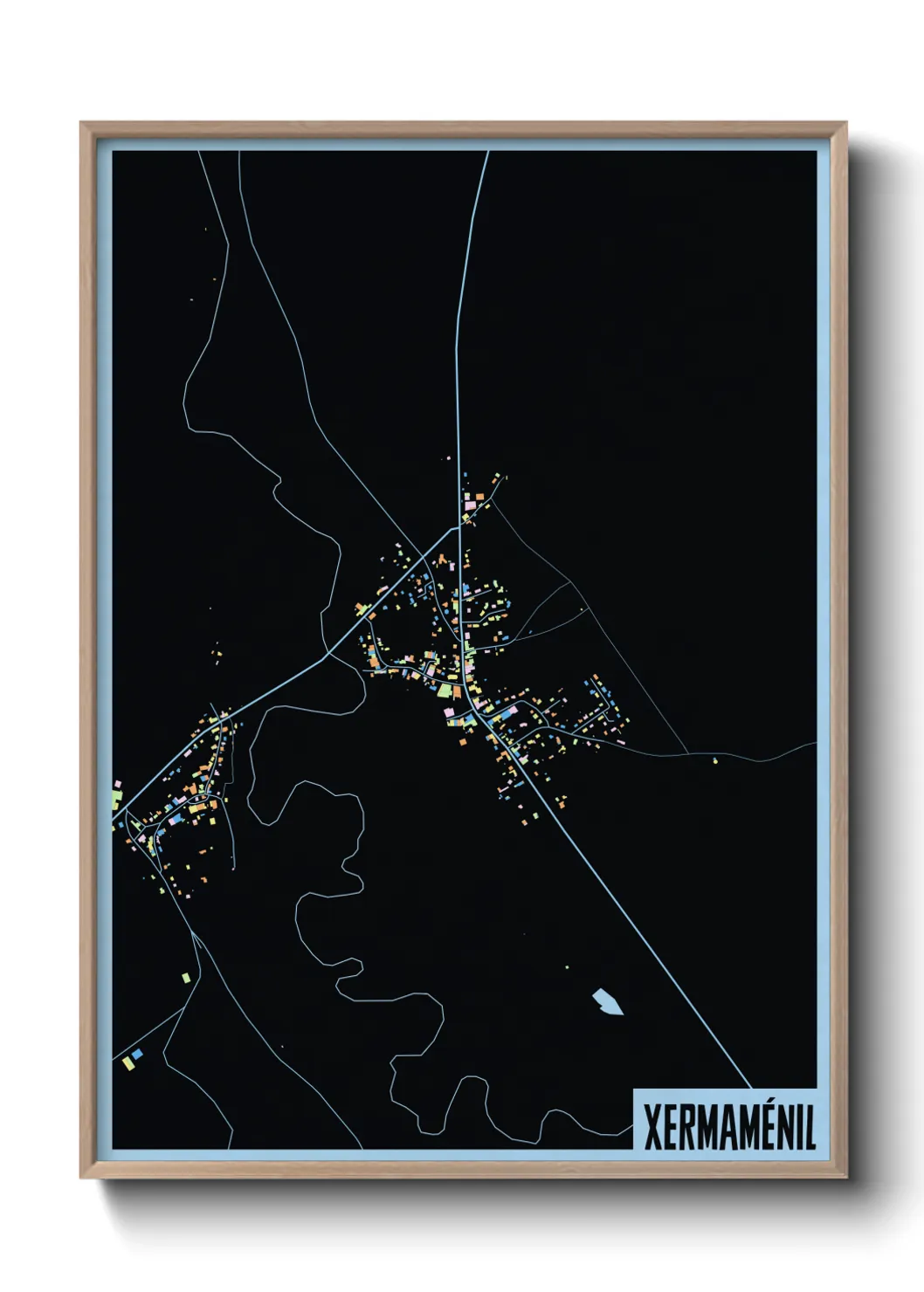 Une affiche de carte sur Xermaménil
