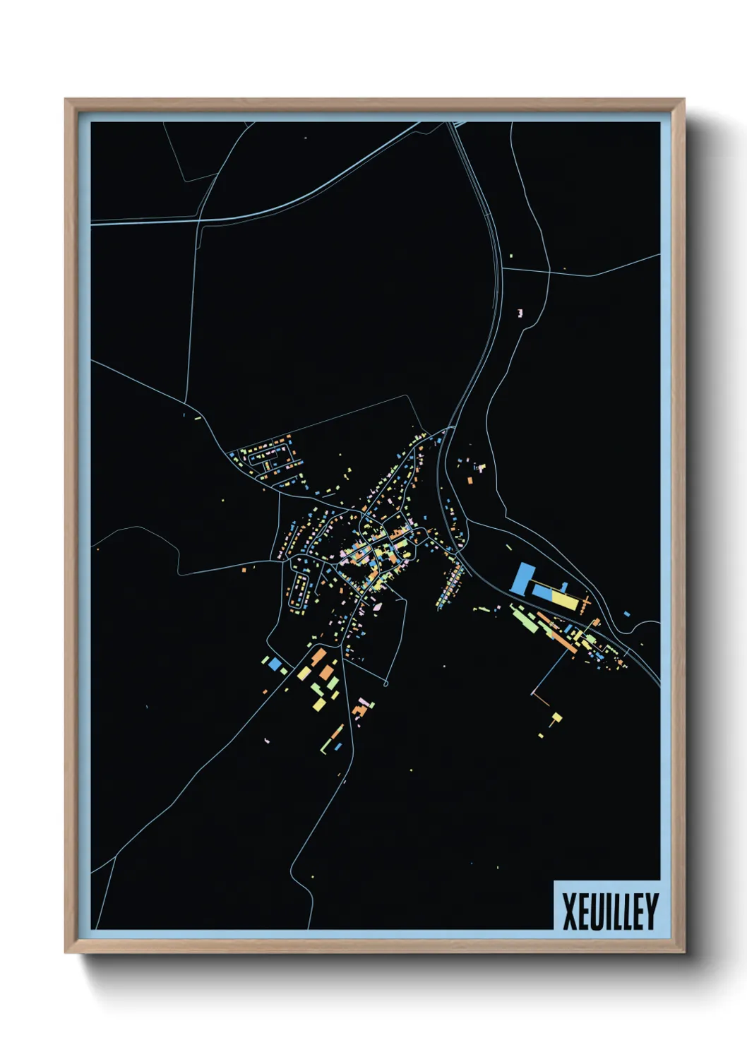 Une affiche de carte sur Xeuilley