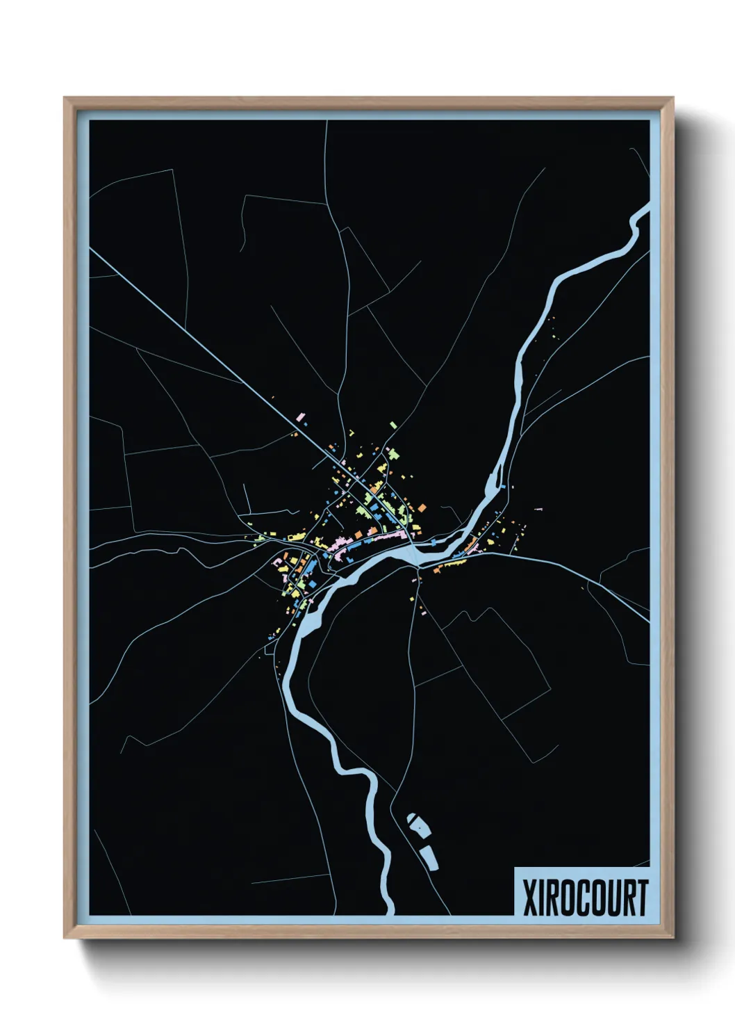 Une affiche de carte sur Xirocourt