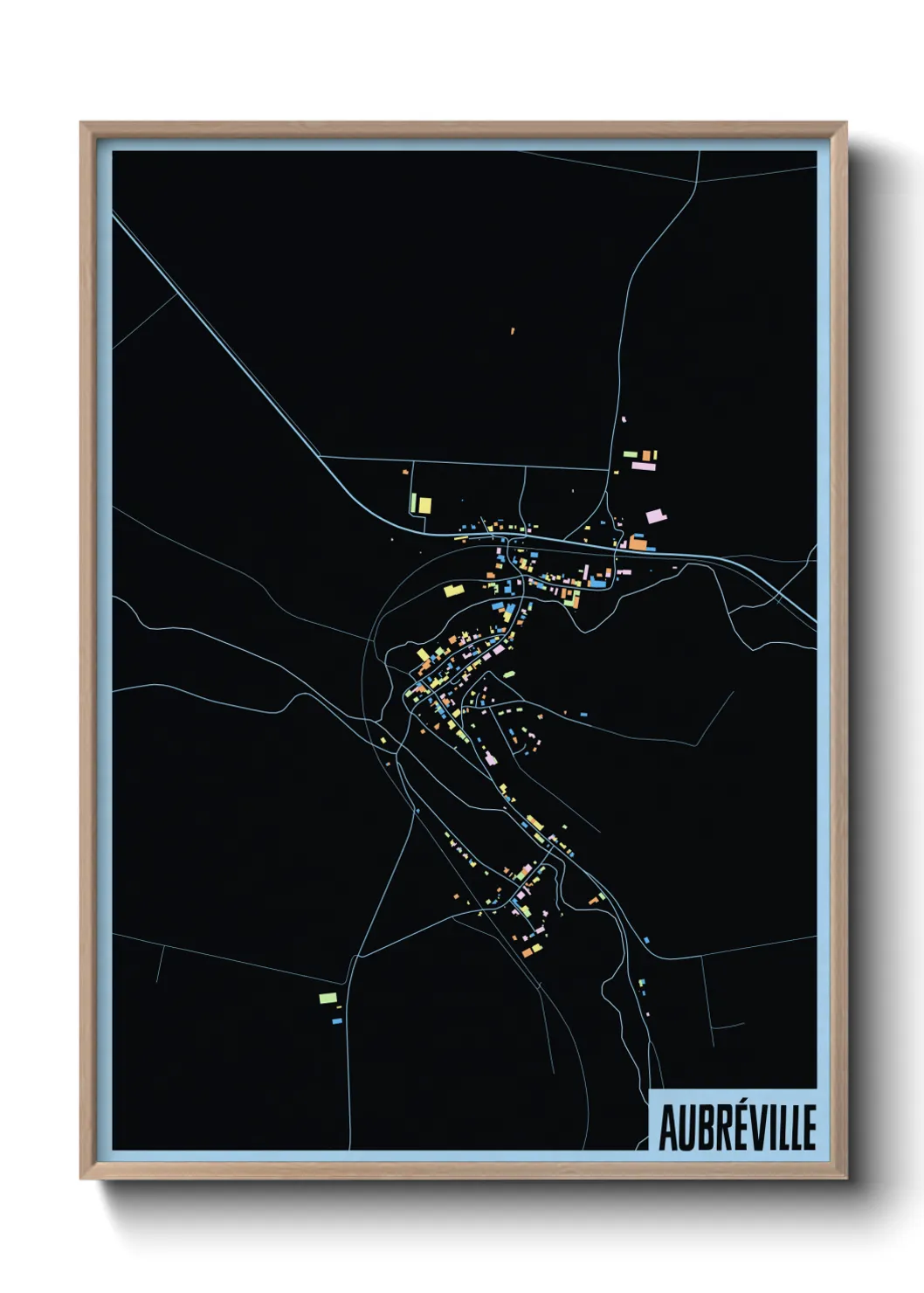 Une affiche de carte sur Aubréville