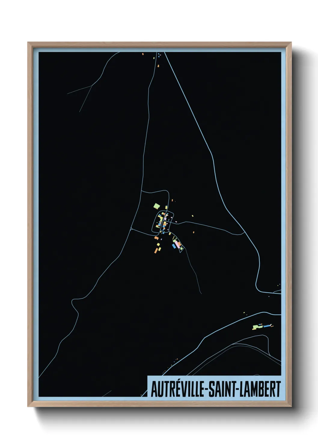 Une affiche de carte sur Autréville-Saint-Lambert