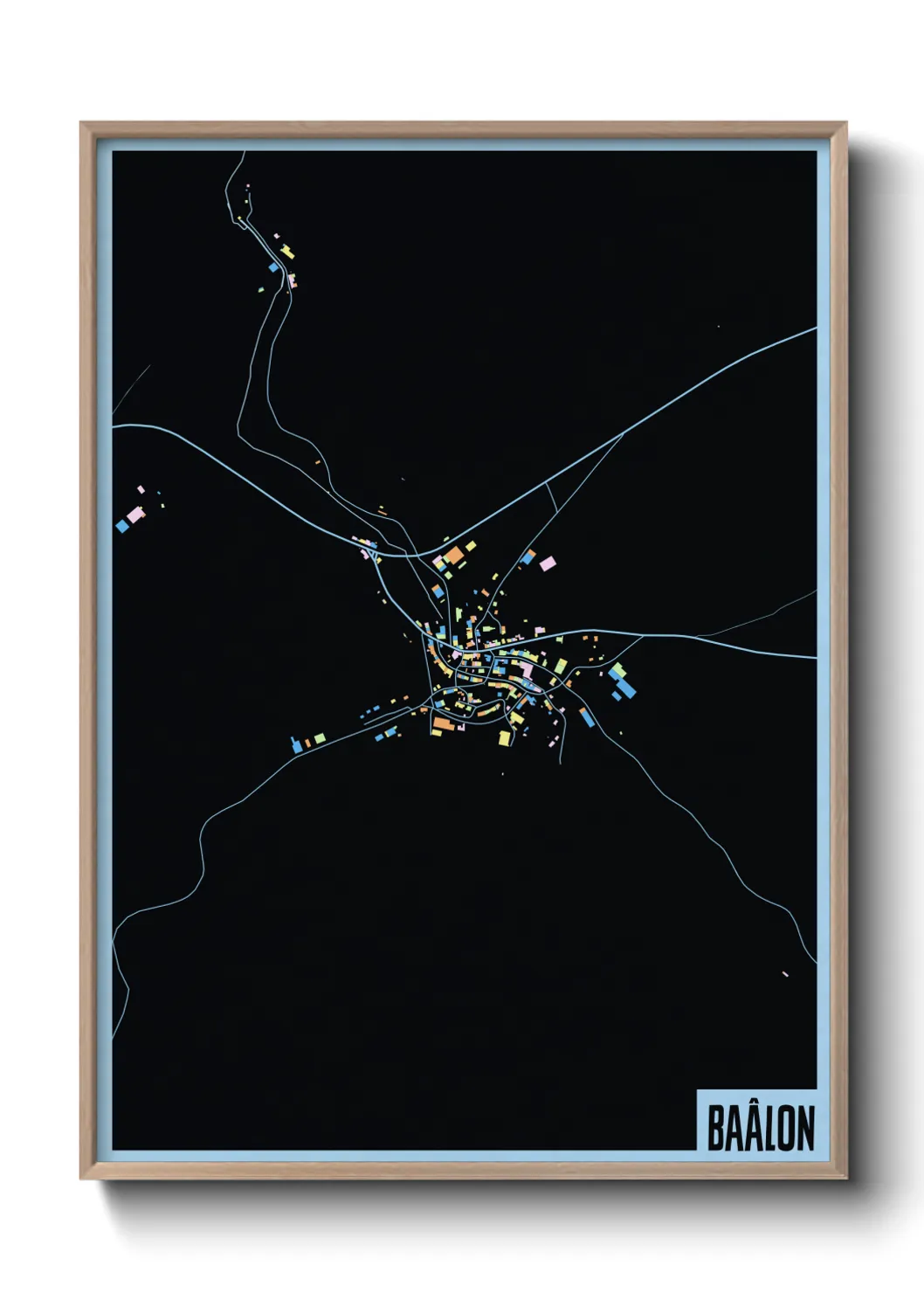 Une affiche de carte sur Baâlon