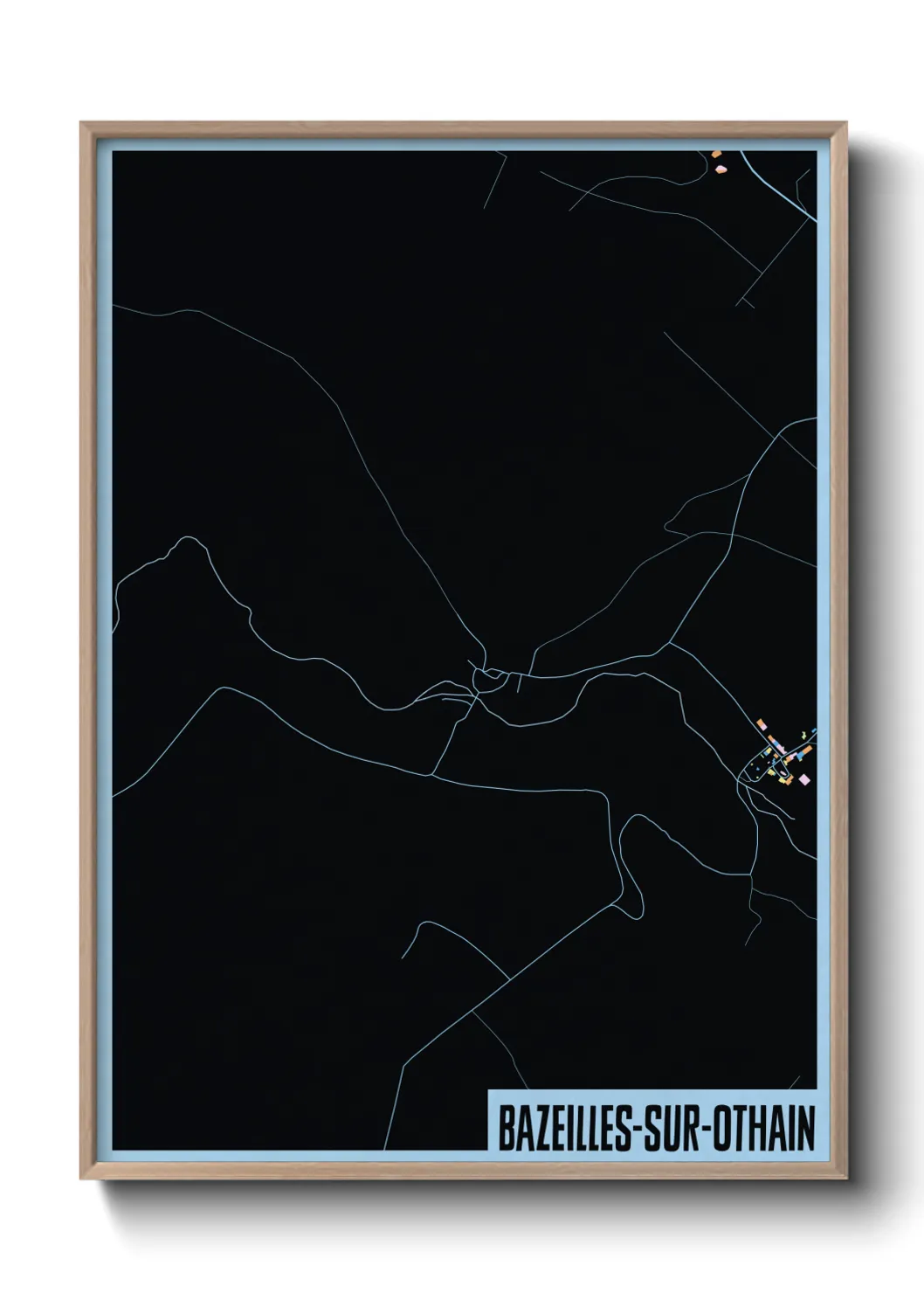 Une affiche de carte sur Bazeilles-sur-Othain