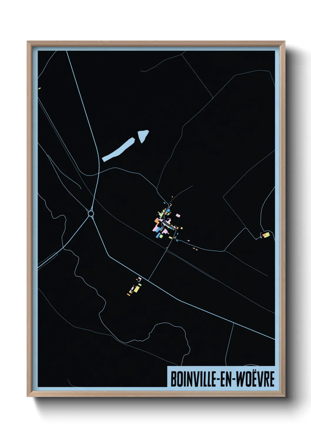 Une affiche de carte sur Boinville-en-Woëvre