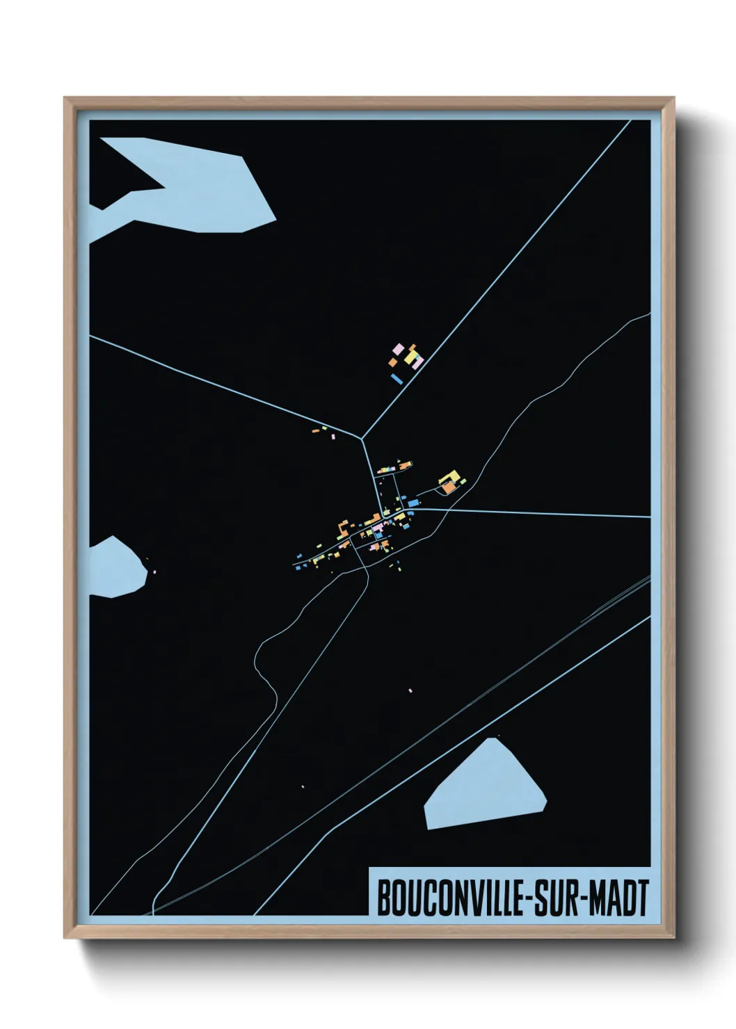 Une affiche de carte sur Bouconville-sur-Madt