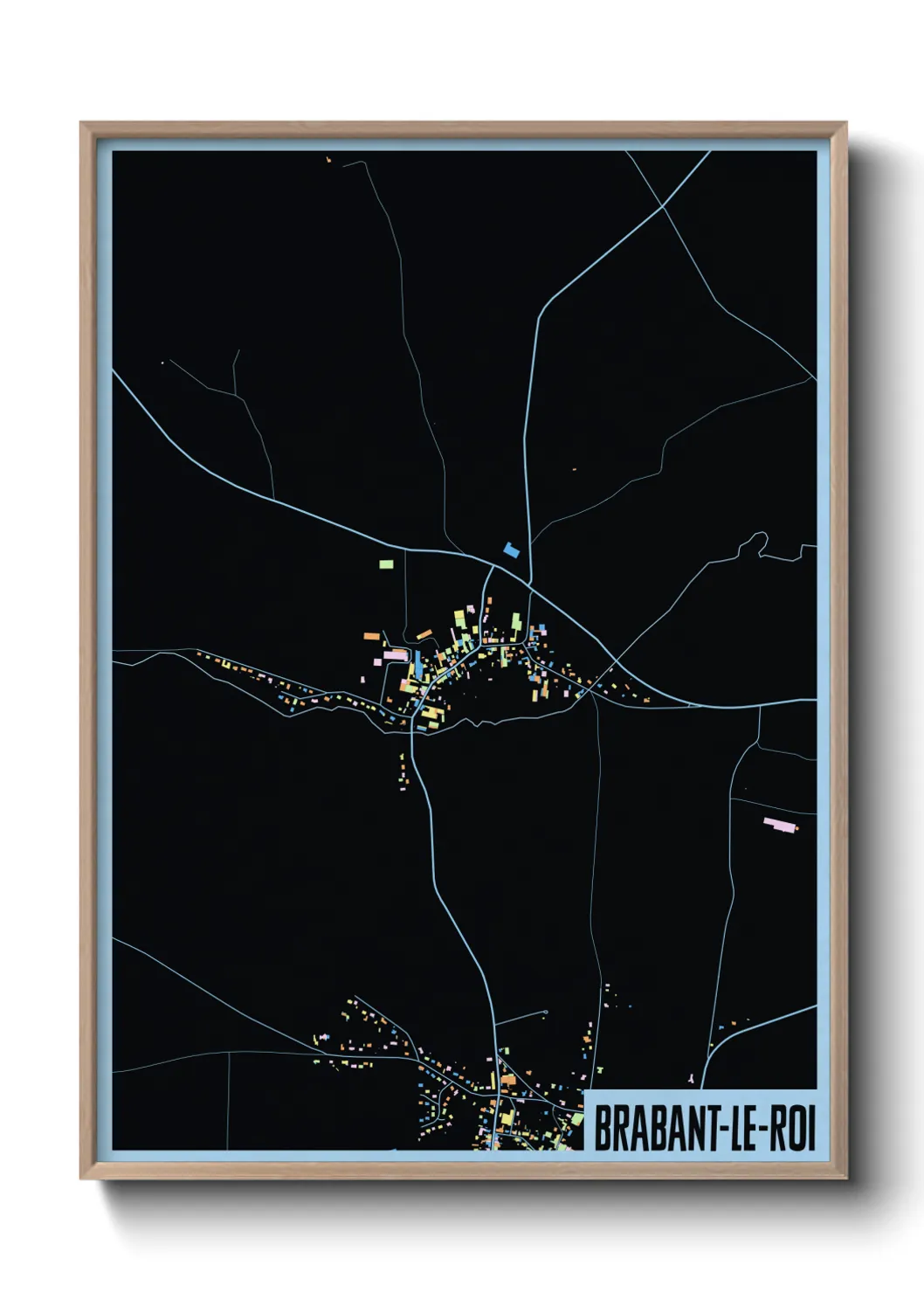 Une affiche de carte sur Brabant-le-Roi