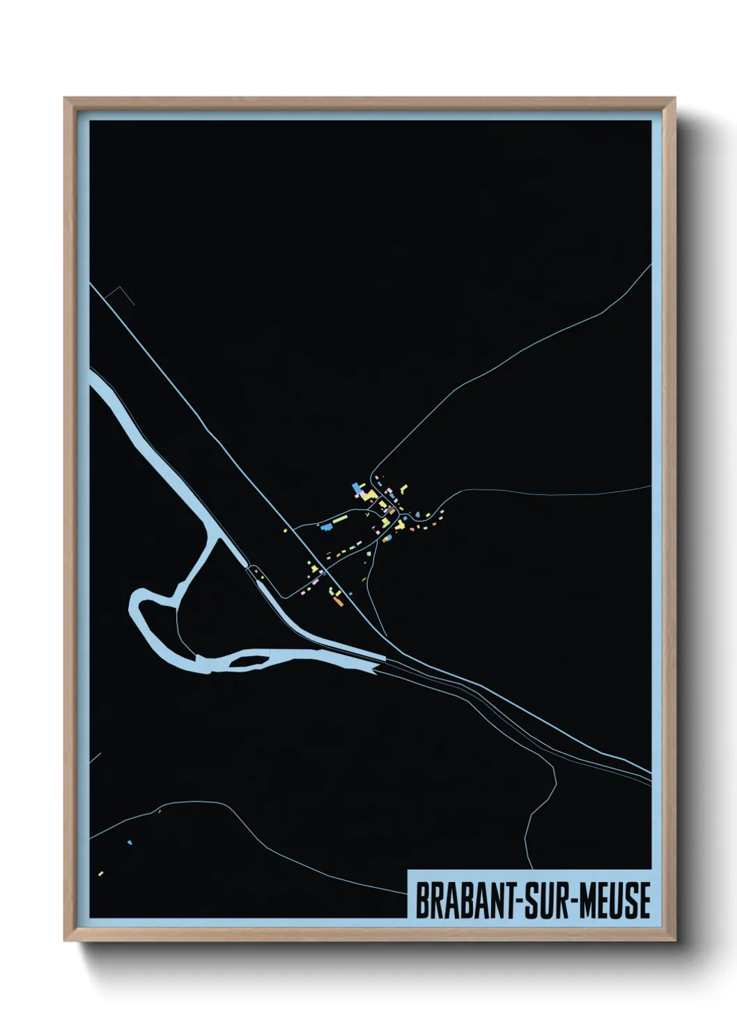 Une affiche de carte sur Brabant-sur-Meuse