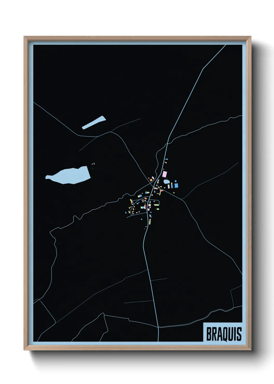 Une affiche de carte sur Braquis