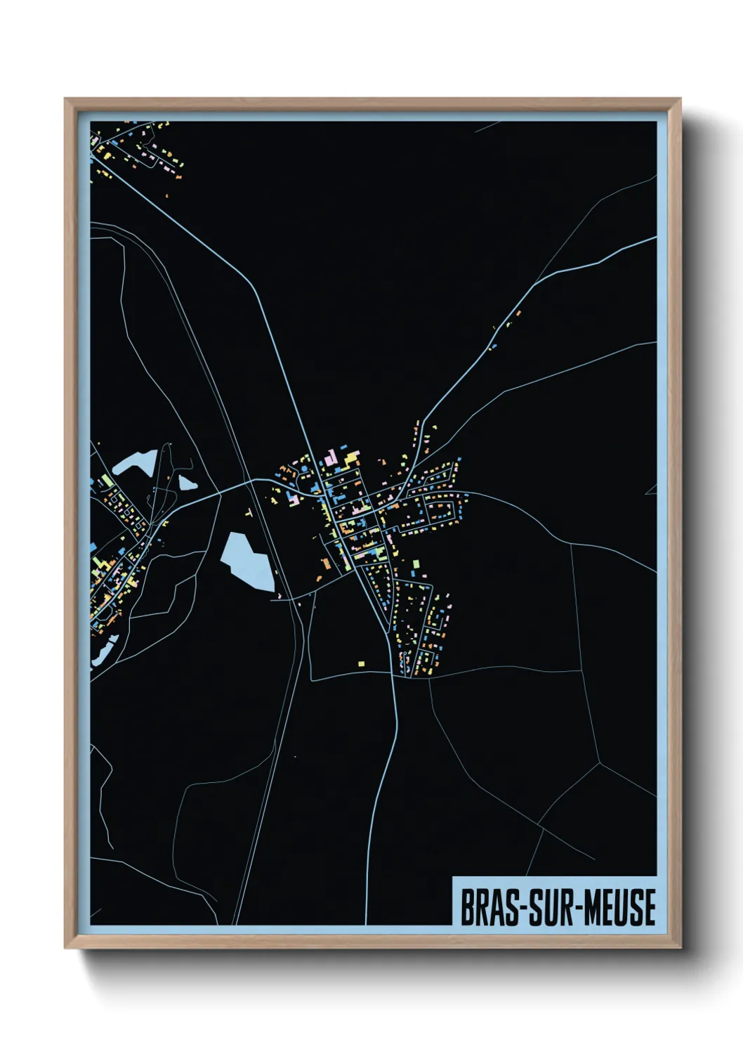 Une affiche de carte sur Bras-sur-Meuse