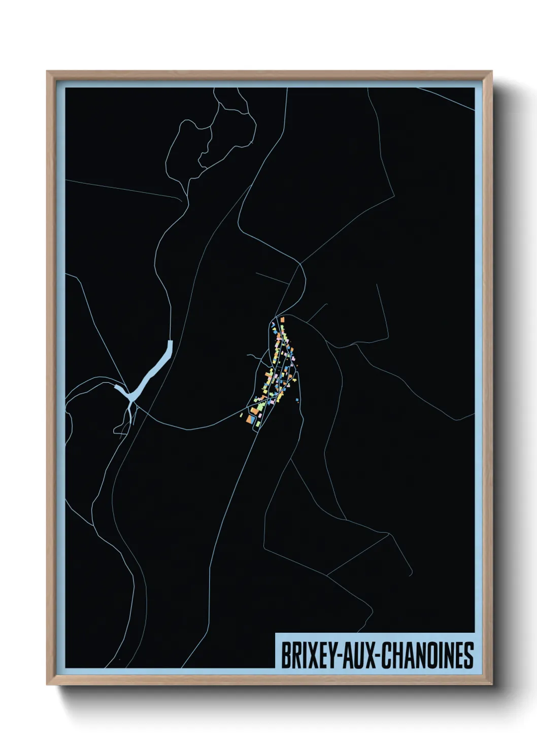 Une affiche de carte sur Brixey-aux-Chanoines