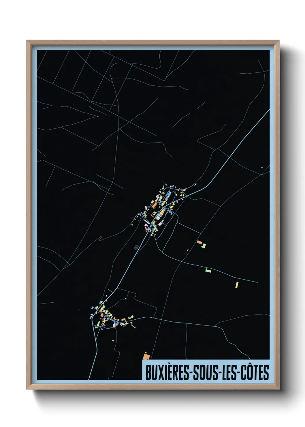 Une affiche de carte sur Buxières-sous-les-Côtes