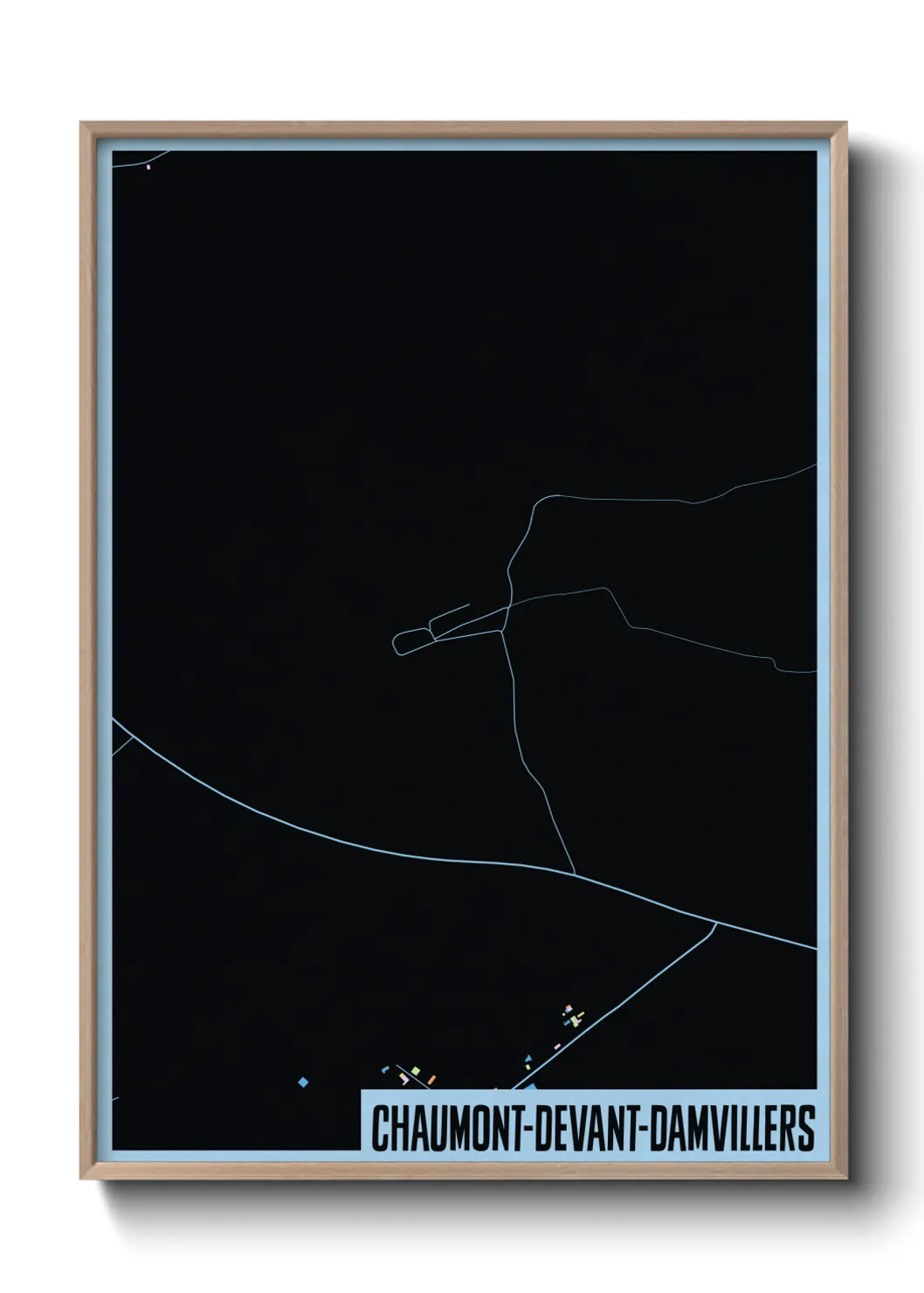 Une affiche de carte sur Chaumont-devant-Damvillers