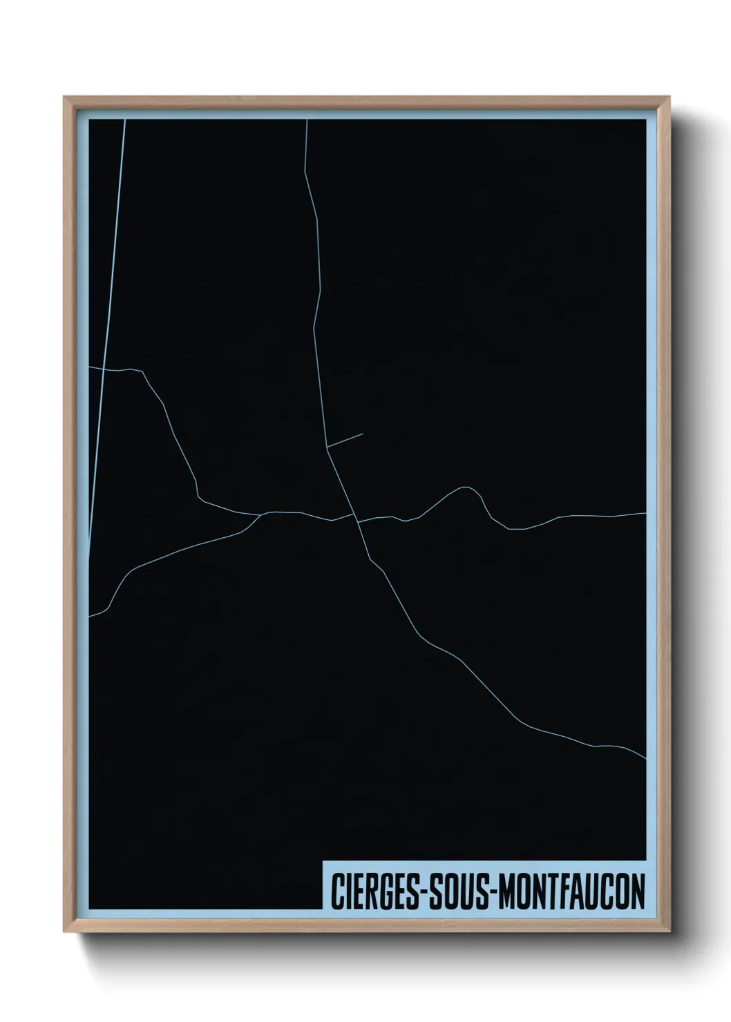 Une affiche de carte sur Cierges-sous-Montfaucon