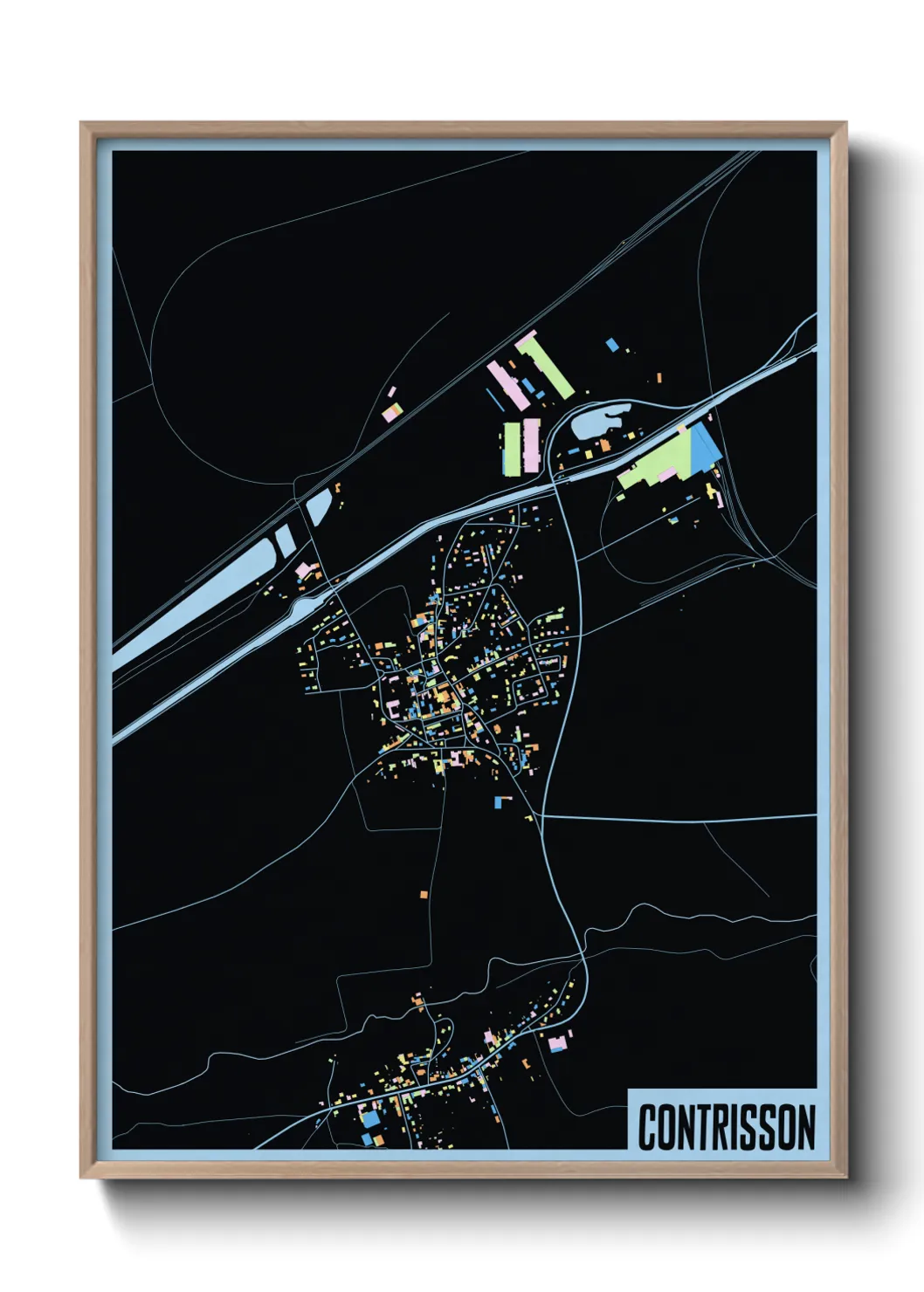 Une affiche de carte sur Contrisson