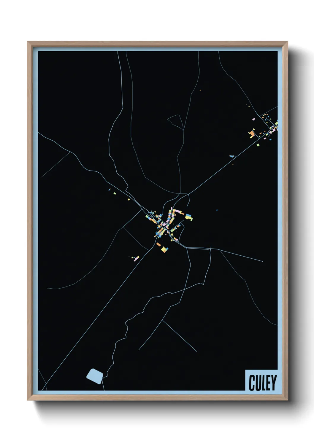 Une affiche de carte sur Culey