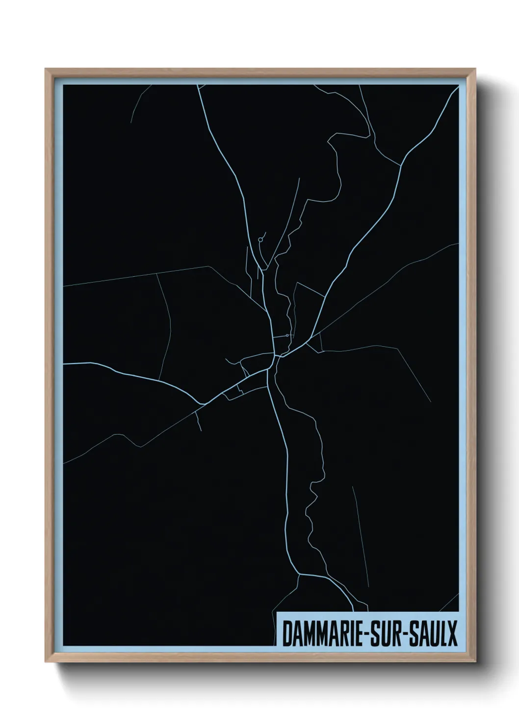 Une affiche de carte sur Dammarie-sur-Saulx