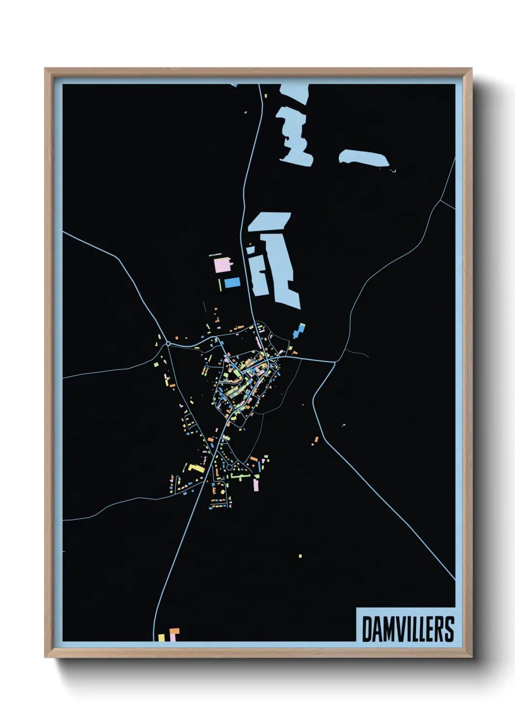 Une affiche de carte sur Damvillers