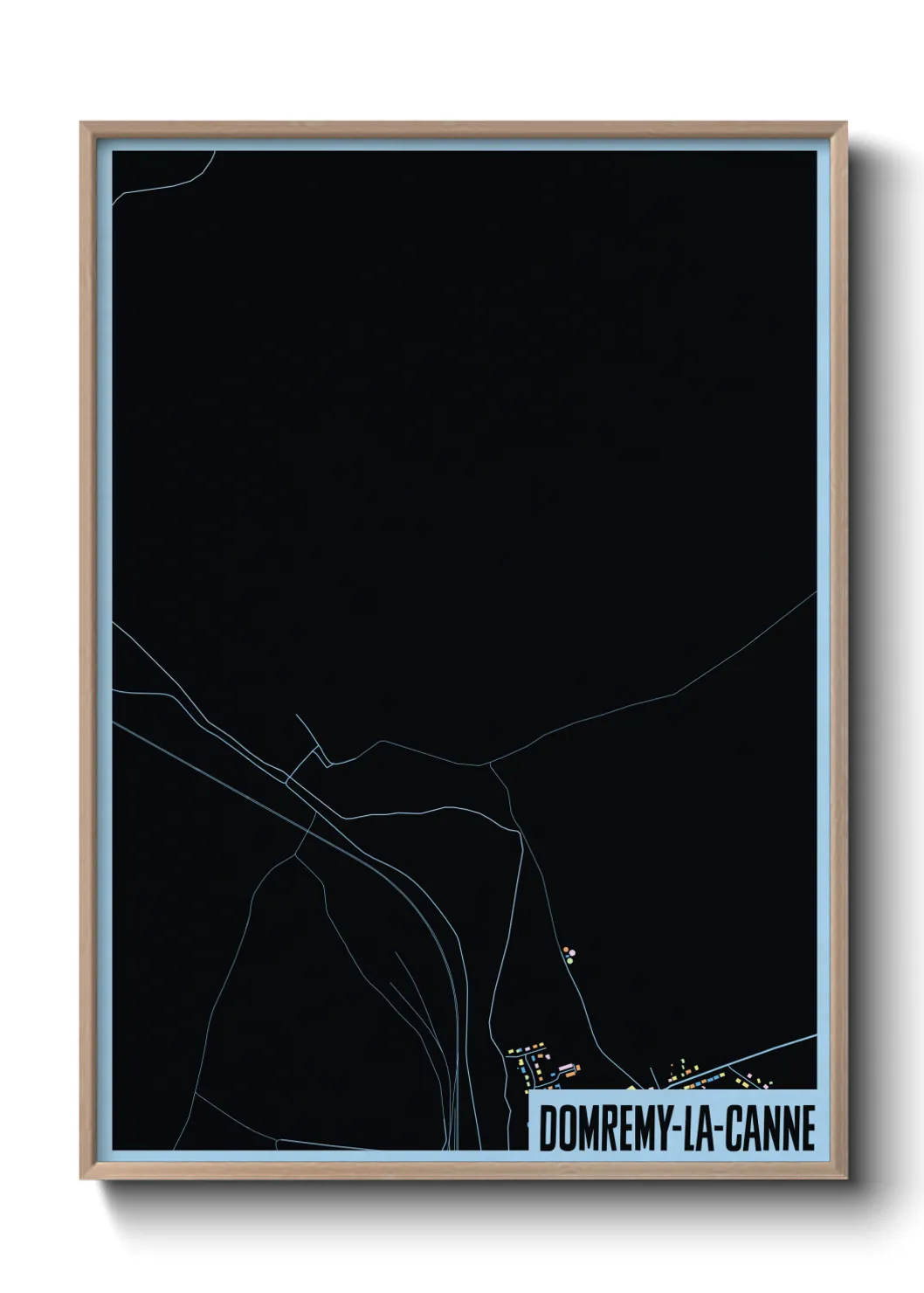 Une affiche de carte sur Domremy-la-Canne