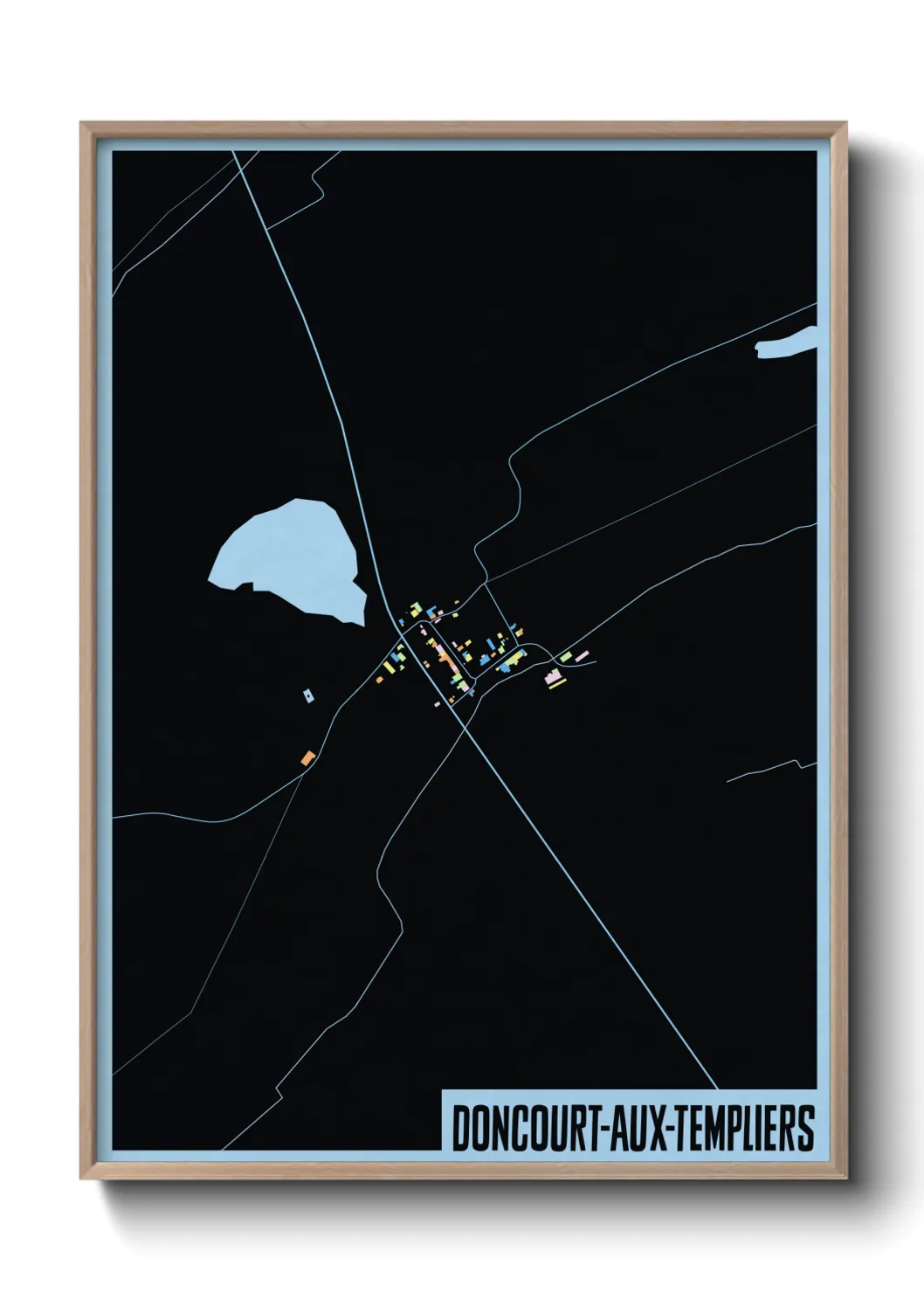 Une affiche de carte sur Doncourt-aux-Templiers