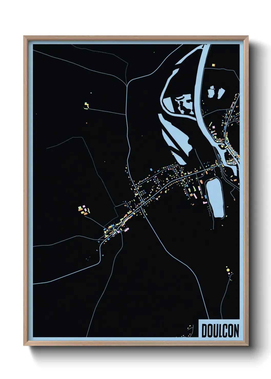 Une affiche de carte sur Doulcon