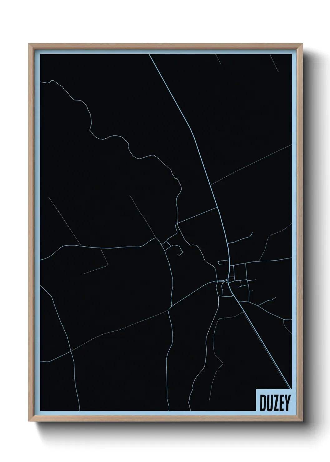 Une affiche de carte sur Duzey