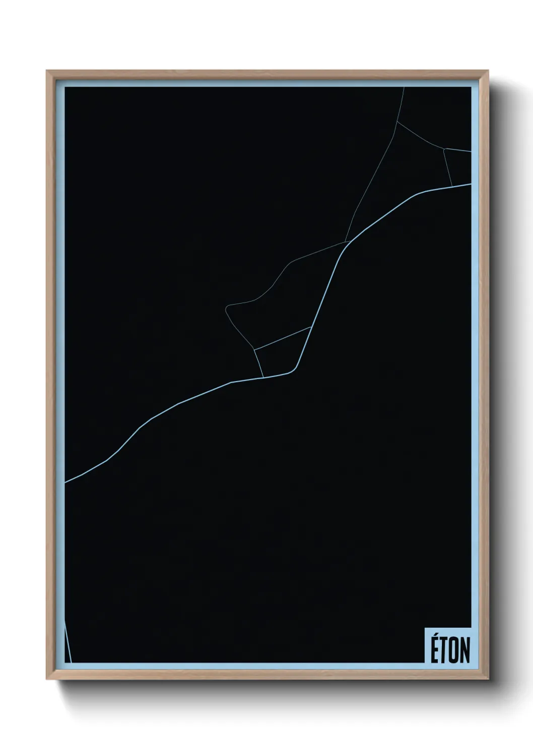 Une affiche de carte sur Éton